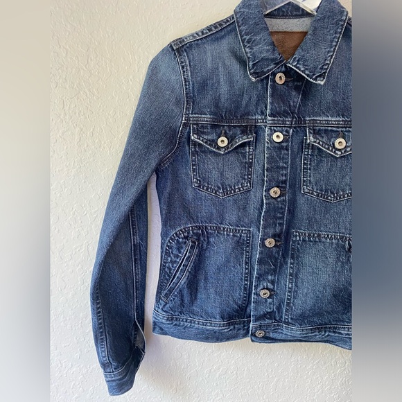 AG Robyn Jean Jacket Medium Wash 100% cotton Classic Style SZ S Small Pockets - Picture 2 of 10